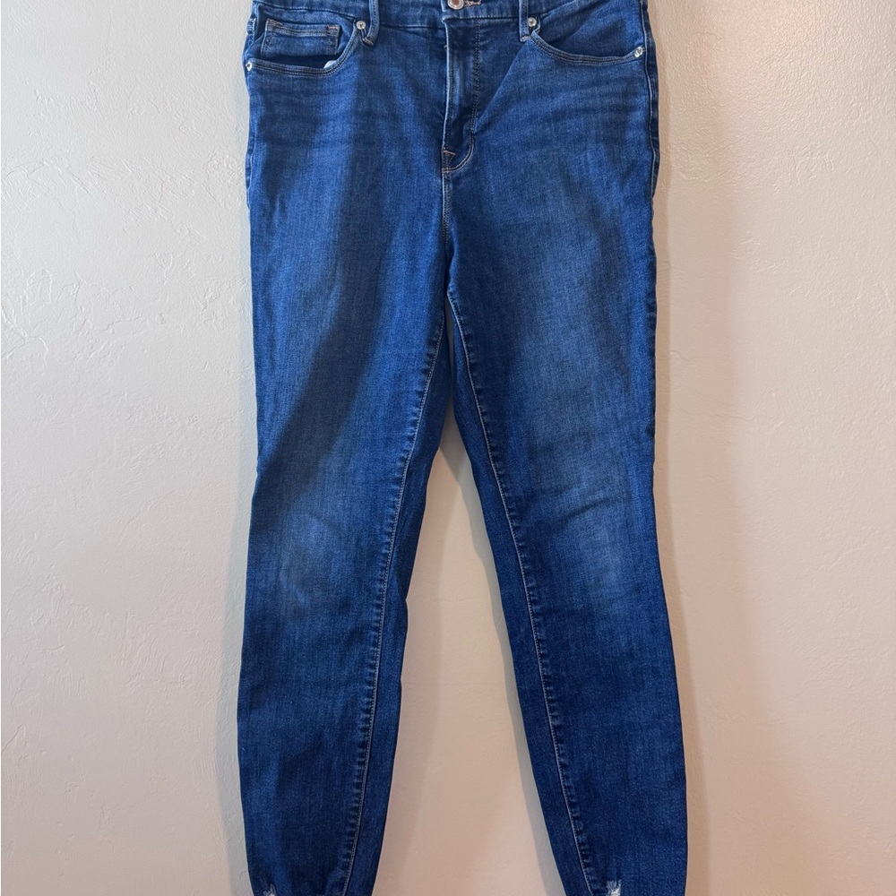 Good American Deep Blue Skinny Jeans
